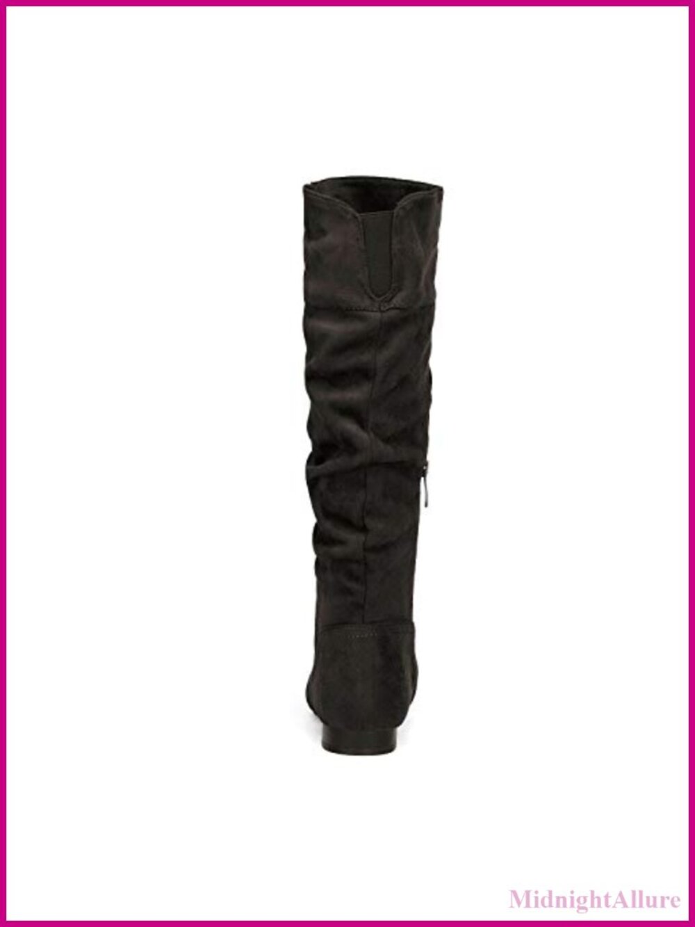 Women's Knee High Slouchy Boots Faux Suede Faux Fur Lined Winter - Picture 5 of 6